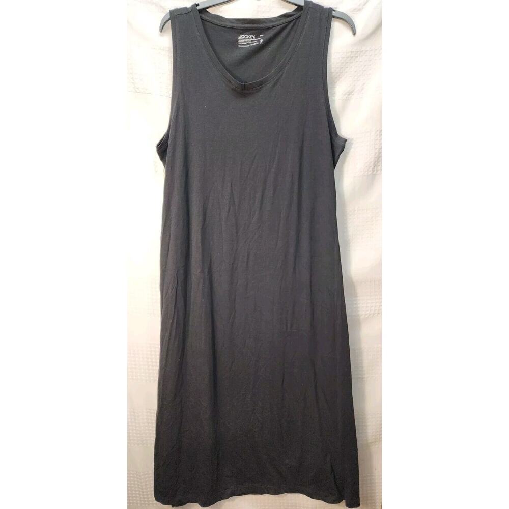 Jockey Tank Dress Womens Size Small Sleeveless Maxi Black